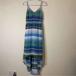 Charlie Jade women blue on a yacht silk midi dress M